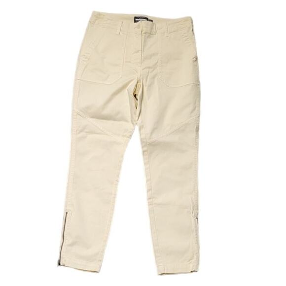 NWOT Butter Yellow Denim Pants Euro Summer Cruise Preppy Minimalist Utility - 28 - Picture 1 of 7